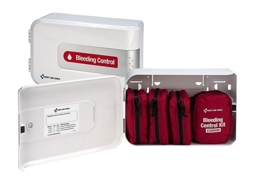 First Aid Only Standard Pro 13 Piece Bleeding Control Station 91144 First Aid Only Standard Pro 13 Piece Bleeding Control Station 91144